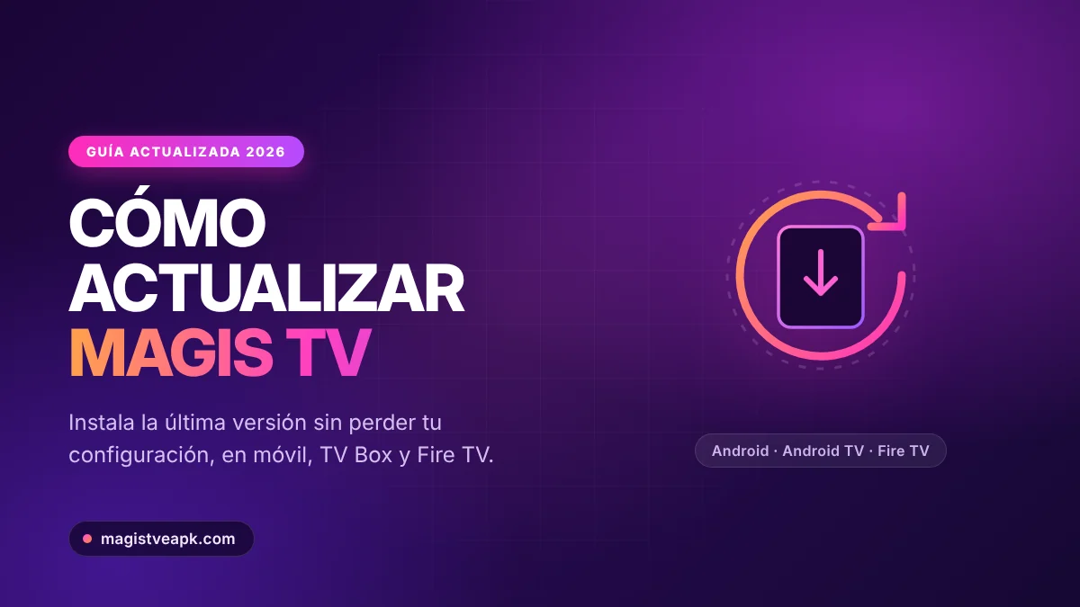 Cómo actualizar Magis TV a la última versión en 2026 sin perder la configuración