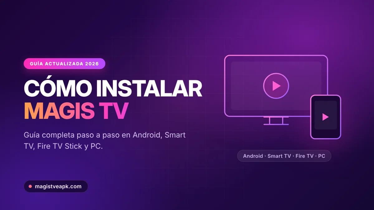 Cómo instalar Magis TV paso a paso en Android, Smart TV, Fire TV Stick y PC