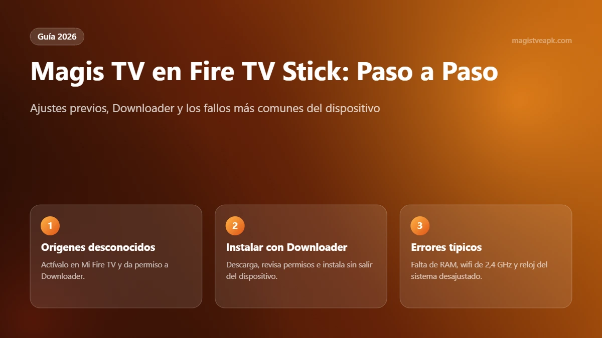 Cómo instalar Magis TV en Fire TV Stick paso a paso en 2026
