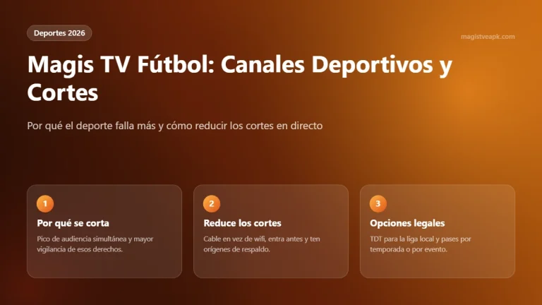 Magis TV fútbol: por qué se cortan los canales deportivos y cómo reducirlo