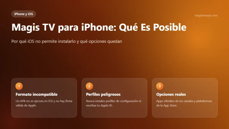 Magis TV para iPhone y iOS: por qué no se puede instalar y qué alternativas hay