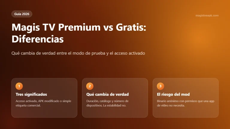 Magis TV premium vs gratis: diferencias reales entre ambas modalidades en 2026