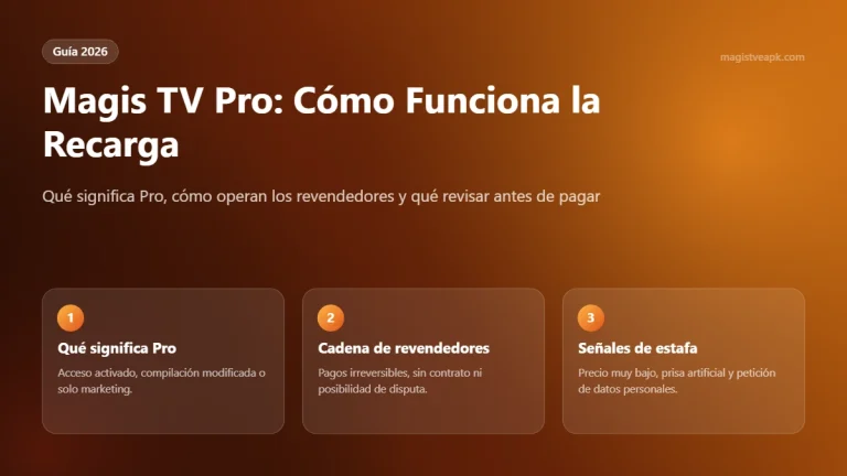 Magis TV Pro: cómo funcionan las recargas y qué revisar antes de pagar