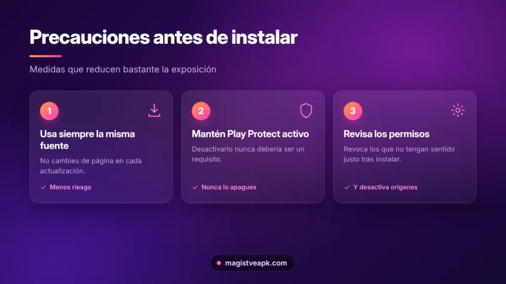 Precauciones concretas antes de instalar Magis TV en tu dispositivo