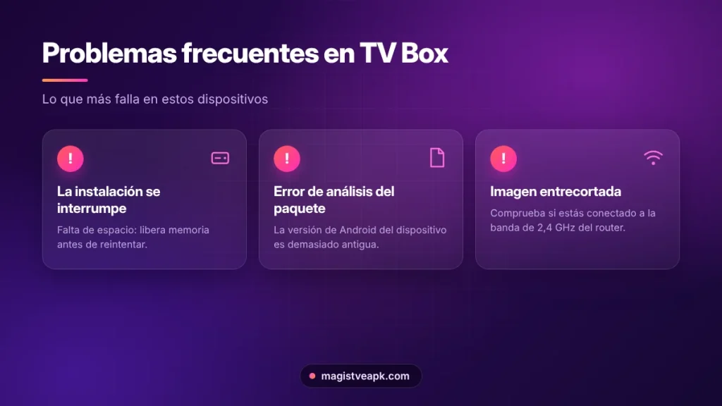 Problemas frecuentes de Magis TV en TV Box y Android TV